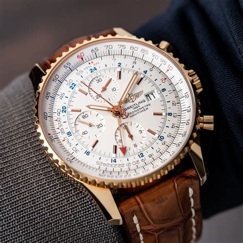 orange breitling watches|breitling navitimer gold price.